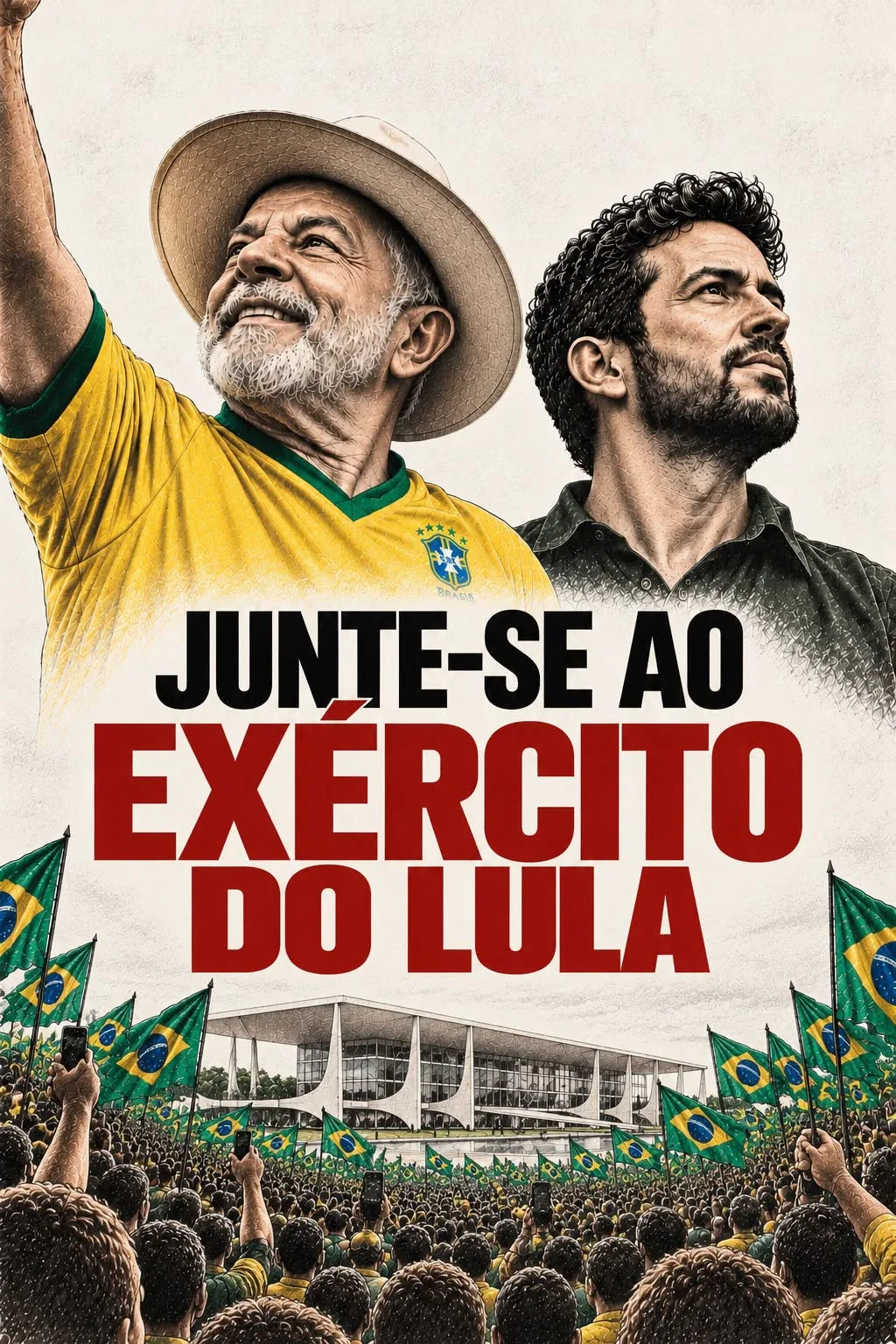 Um dos cards distribuídos no grupo 'Exército de Lula'.