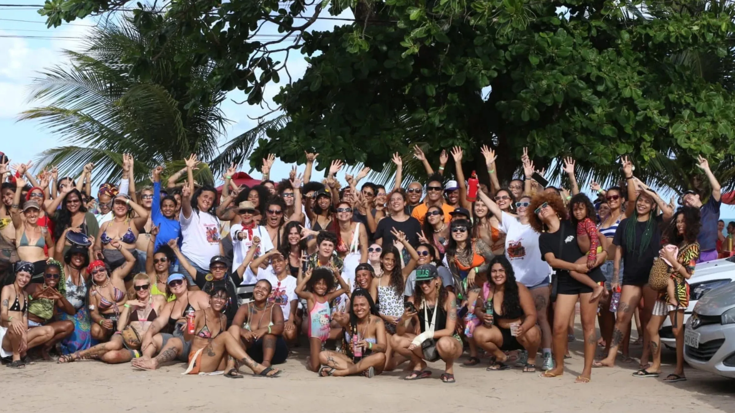 Foto coletiva de um dos encontros do Cores Femininas, no Recife