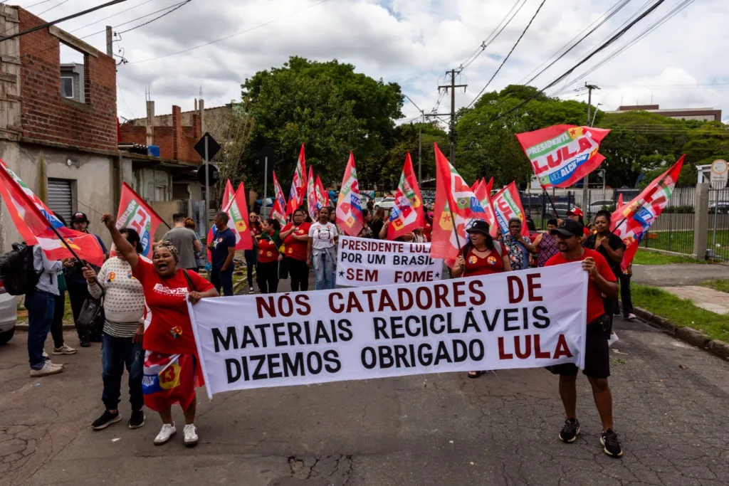 Manifestação de catadores de materiais recicláveis