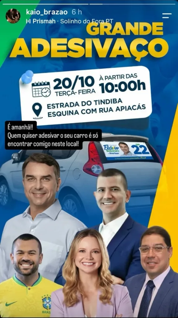 Kaio Brazão faz chamado para adesivaço