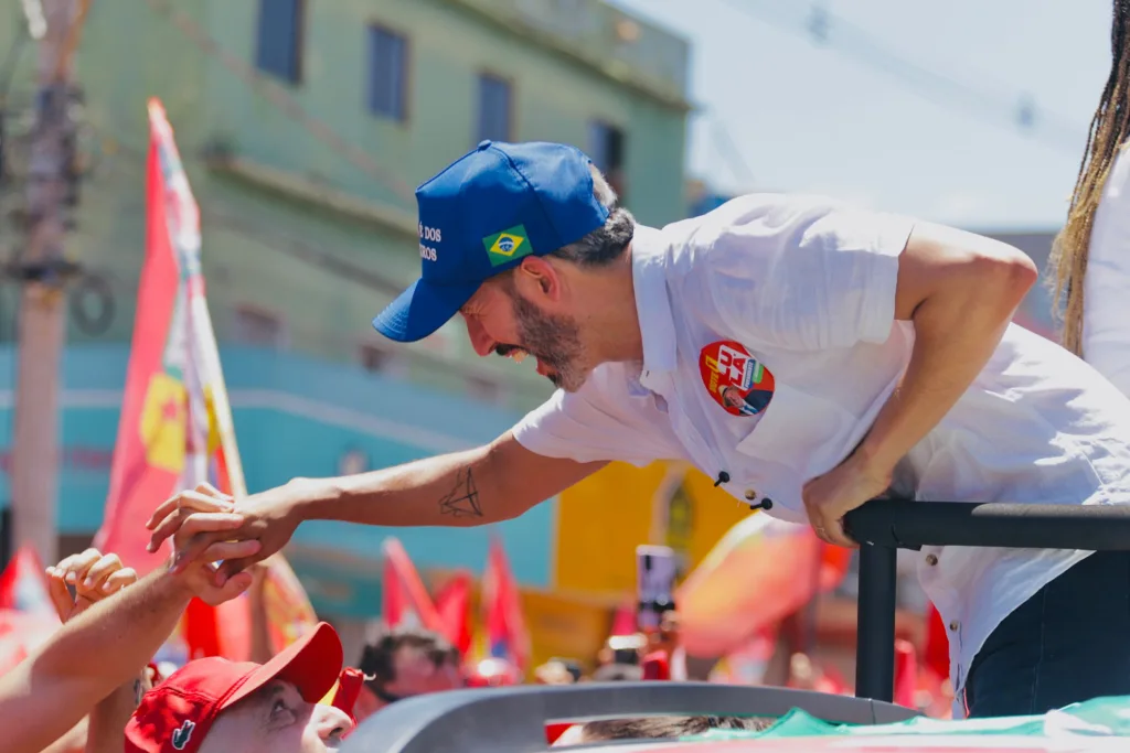 Leandro Grass, candidato ao governo do DF participou de atividade de campanha ao lado do presidente