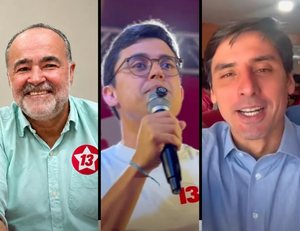 Júlio Lóssio (PSD); o prefeito do Recife, Victor Marques (PCdoB); e Carlos Costa (Republicanos)