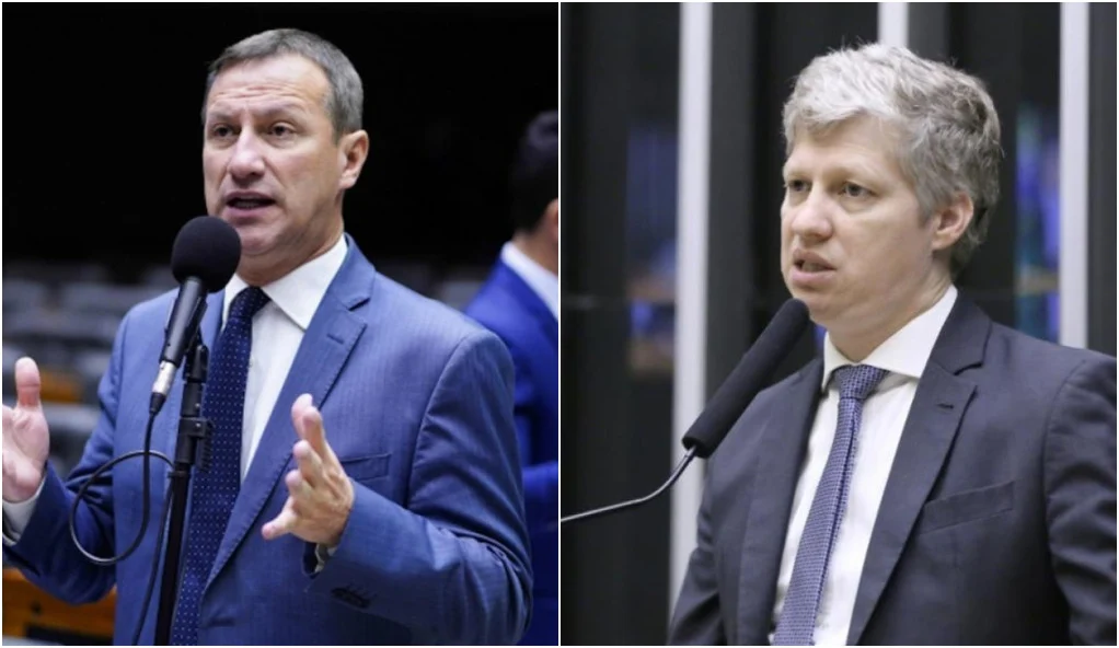 Senadores eleitos pelo RS Sanderson (PL) e Marcel van Hattem (Novo)