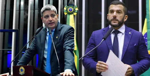 Carlos Portinho (dir) é lider do PL no Senado e Carlos Jordy deputado federal pelo partido