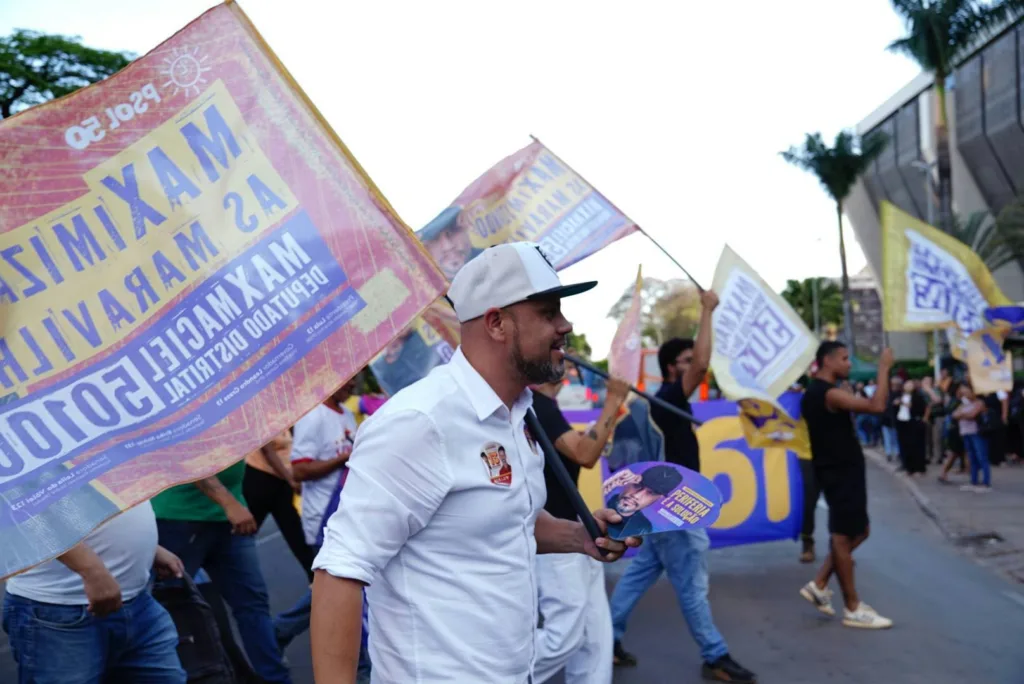 Deputado distrital Max Maciel durante atividade política no Distrito Federal
