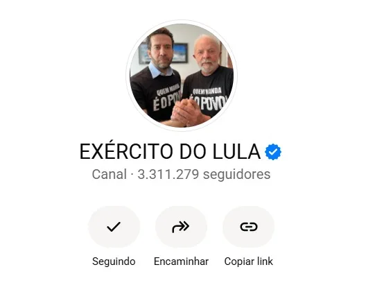Canal Exército do Lula, no WhatsApp, reúne 3,3 milhões de seguidores em 11 de outubro