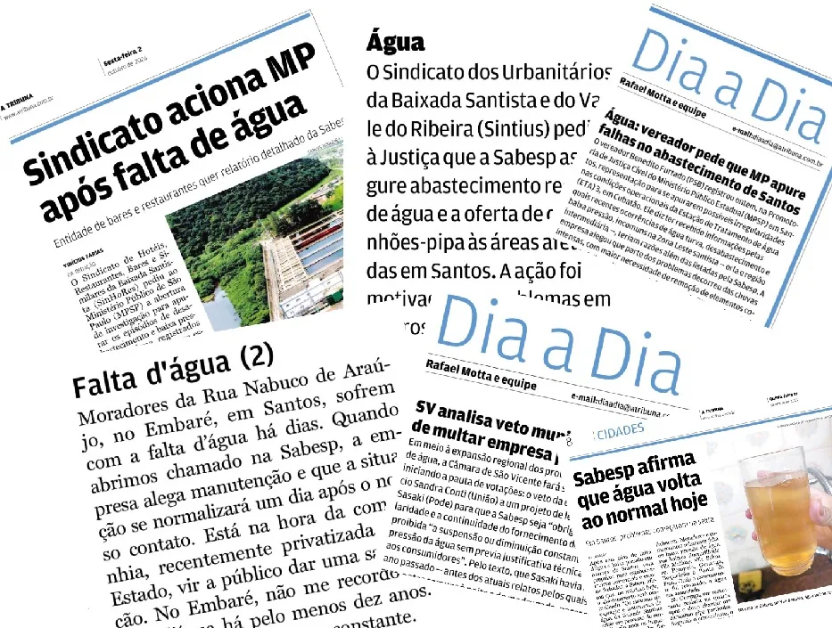 Montagem com capas de jornais.