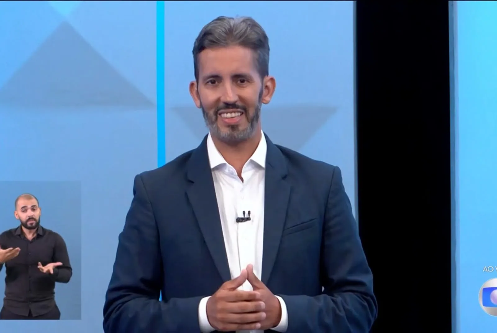 Leandro Grass (PT) durante entrevista à TV Globo, na noite de quinta-feira (22)