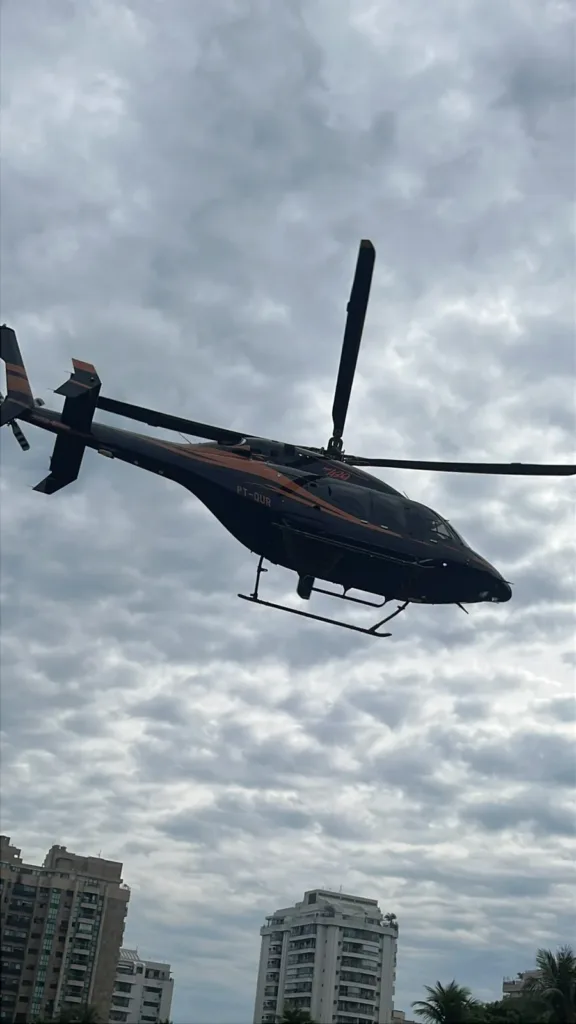 Helicóptero no qual a Polícia Federal já apreendeu R$ 7 milhões